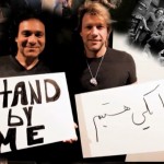 Iranian singer Andy and Jon Bon Jovi