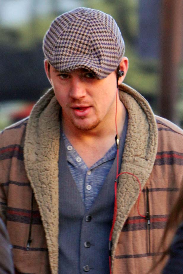 Channing Tatum takes a call on