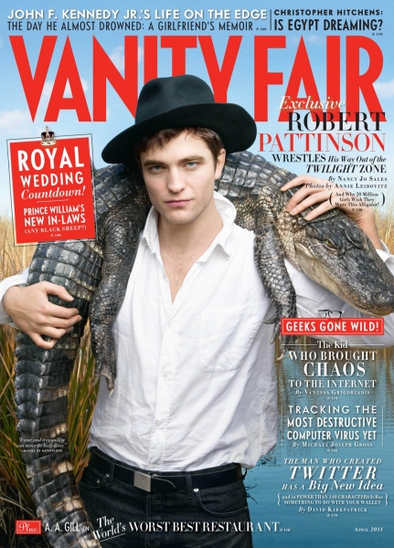 robert pattinson vanity fair april 2011. Robert Pattinson on the cover