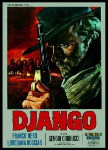 poster art for Corbucci's film "Django" (1966)