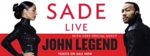 Sade's concert poster art work with special guest, John Legend