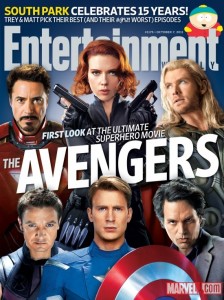 EW cover - the cast of "The Avengers"