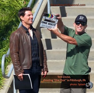 Tom Cruise films 'One Shot' in Pittsburgh, PA - photo: Splash