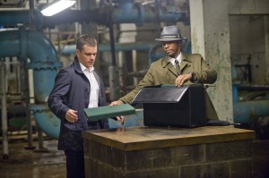 Anthony Mackie with Matt-Damon in "The Adjustment Bureau"